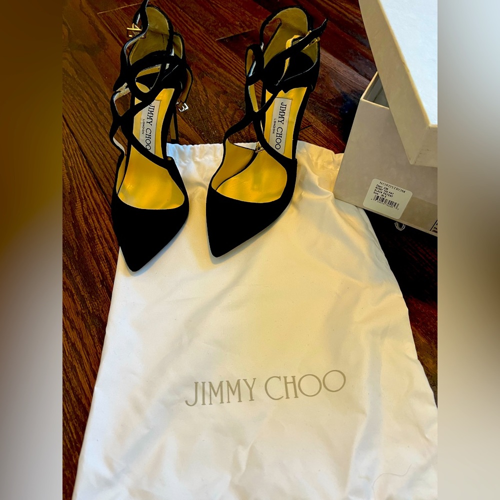 Jimmy Choo Romy 100 black 35 1/2 used once